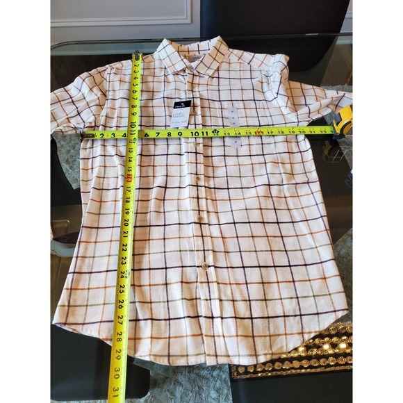 Croft & Barrow Men's White Cotton Collared Long Sleeve Buttons Down Shirt Size M - Picture 11 of 11